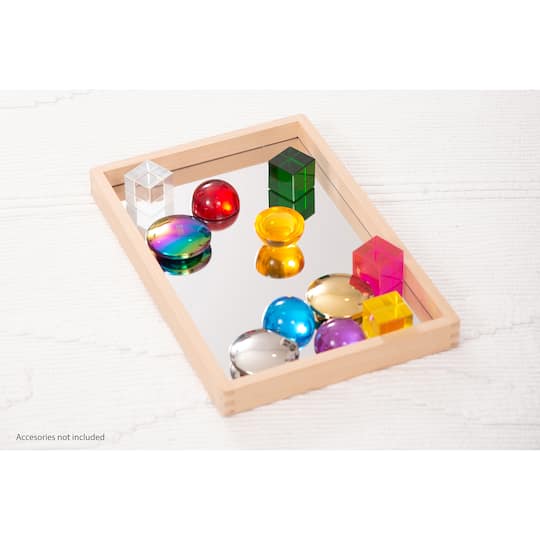 TickiT® Small Wooden Mirror Tray